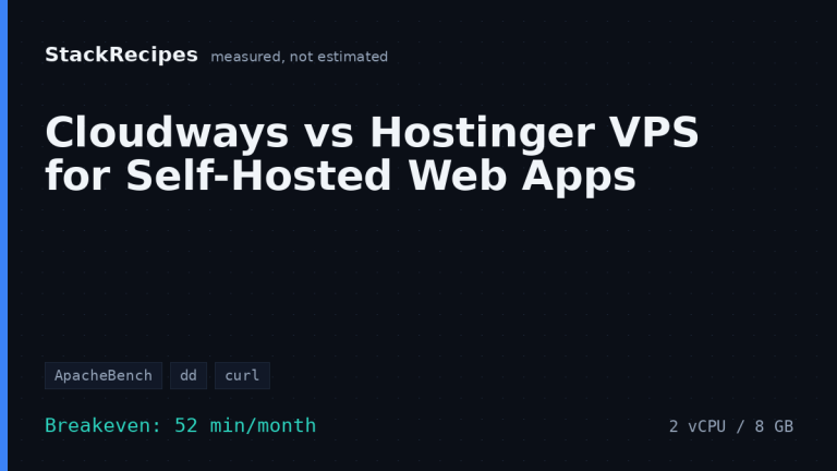 Cloudways vs Hostinger VPS for Self-Hosted Web Apps: The 52-Minute Decision